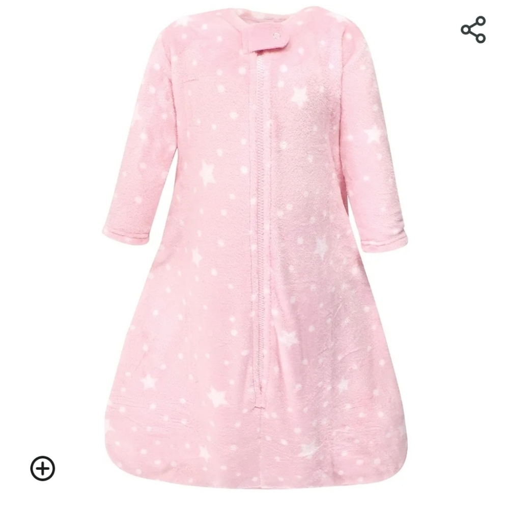 Hudson Baby Unisex Baby Plush Sleeping Bag, Sack, Blanket, Long-Sleeve Night Sky